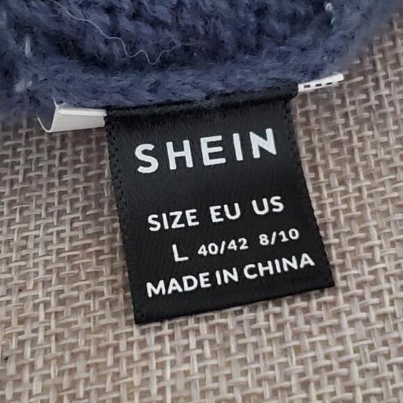 NWOT Blue and White Sweater - Picture 3 of 4